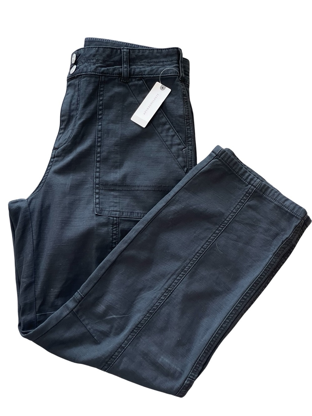 Anthropologie Pilcro Black Wash Carbon The Wanderer Utility Pants Sz 28 NWT - Picture 3 of 14